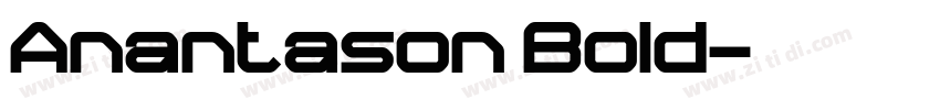 Anantason Bold字体转换